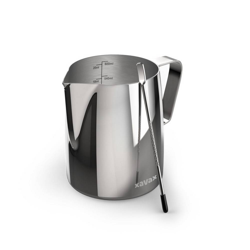 Pichet à lait 600 ml Xavax argent personnalisable avec logo