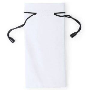 Pochette pour les lunettes blanc personnalisable avec logo