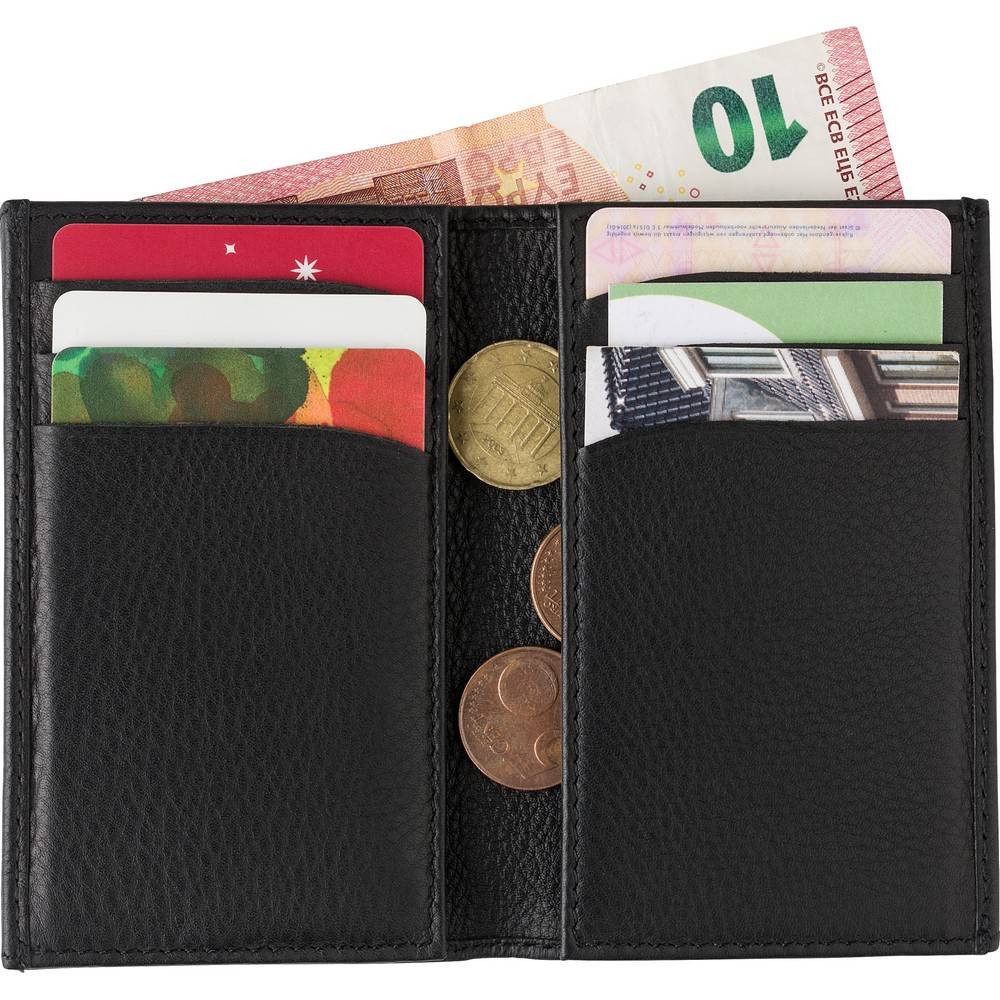 Porte-carte de crédit, coffre-fort RFID noir personnalisable avec logo – réf. V9915-03