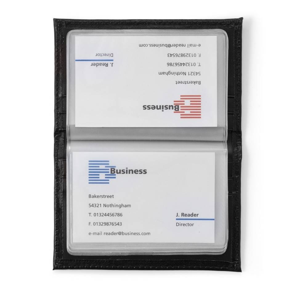 Porte-cartes de visite noir personnalisable avec logo