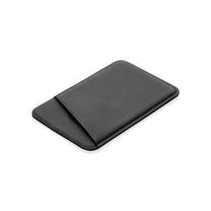 Porte cartes magnétique noir personnalisable avec logo