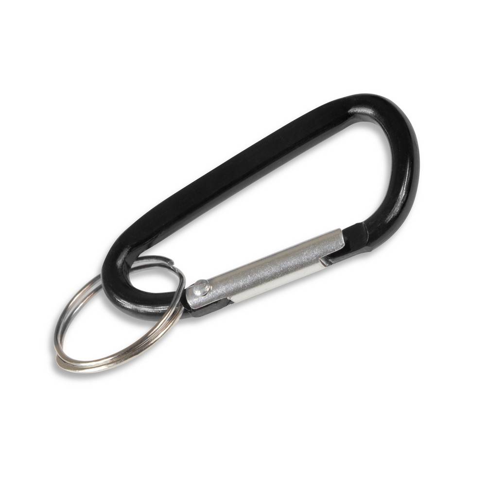Porte-clé mousqueton Ebele noir personnalisable avec logo