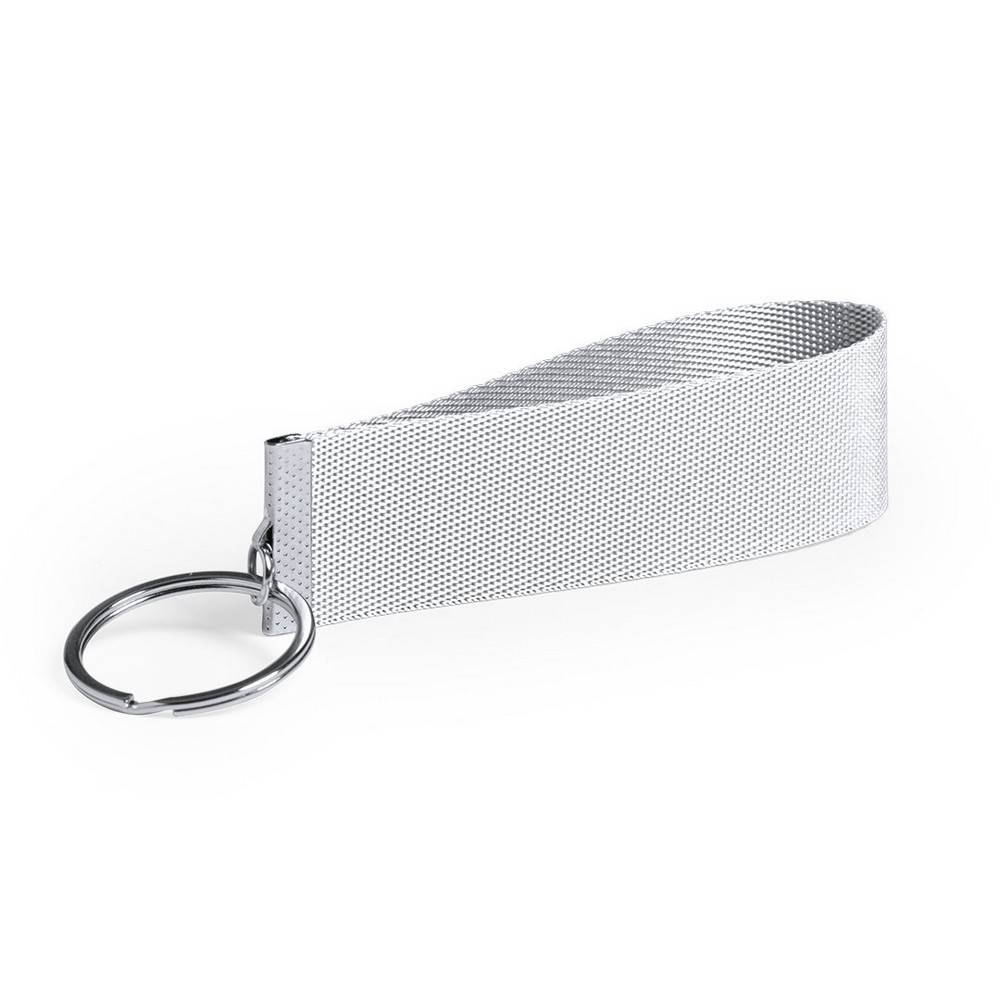 Porte-clés avec sangle blanc personnalisable avec logo
