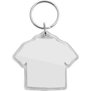 Porte-clés en forme de t-shirt neutre personnalisable avec logo