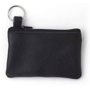 Porte-clés, porte-monnaie noir personnalisable avec logo – réf. V9858-03