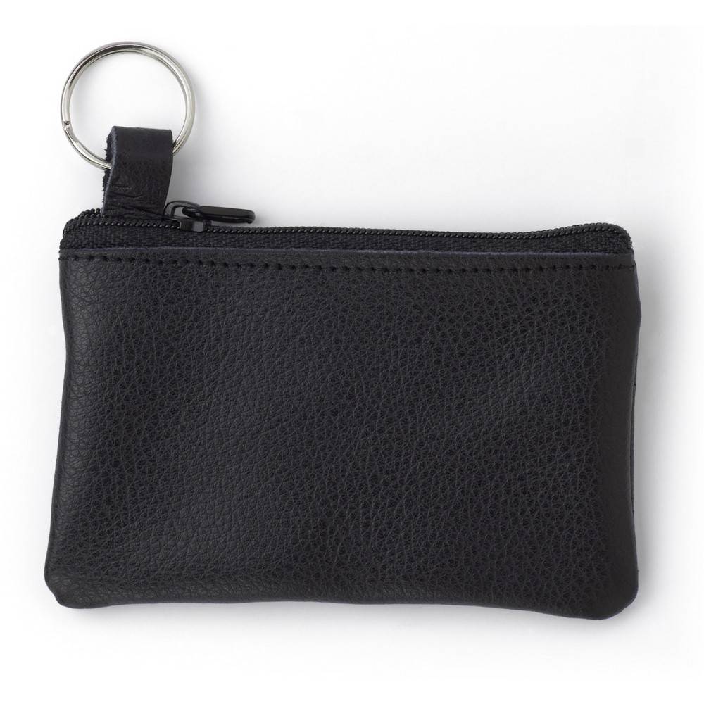 Porte-clés, porte-monnaie noir personnalisable avec logo – réf. V9858-03