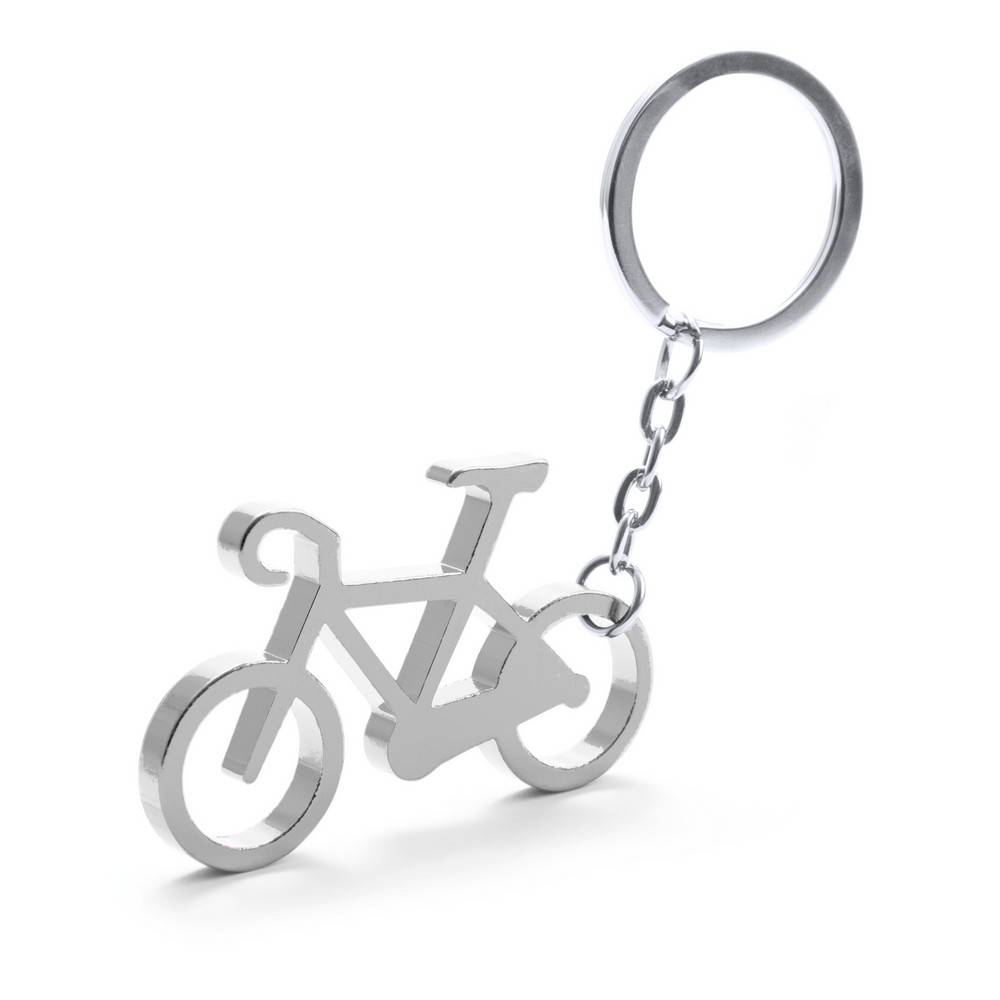 Porte-clés 'vélo' argent personnalisable avec logo