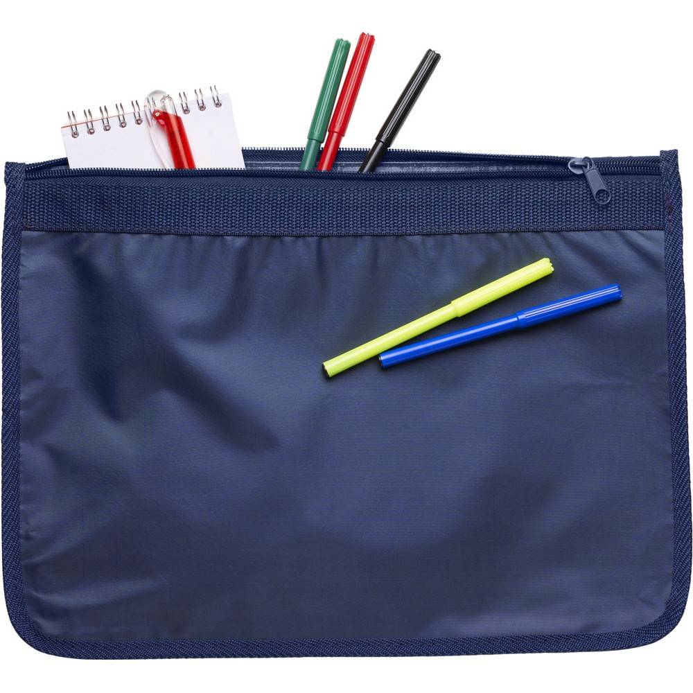 Porte-documents bleu marine personnalisable avec logo