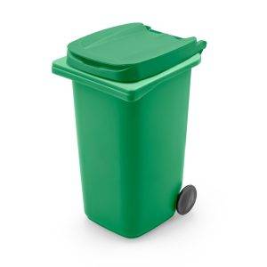 Porte-stylo en forme de « poubelle » Erco vert personnalisable