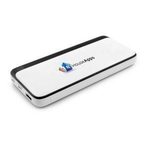 Power bank 10000 mAh Dejerius blanc personnalisable avec logo