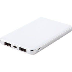 Power Bank 5000 mAh blanc personnalisable avec logo