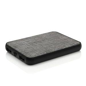 Power Bank RPET 5000 mAh | Russo gris personnalisable avec logo