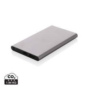 Powerbank 4000mAh en plastique recyclé/aluminium RCS personnalisable