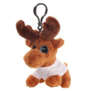Renne en peluche, cintre | Enni brun personnalisable avec logo