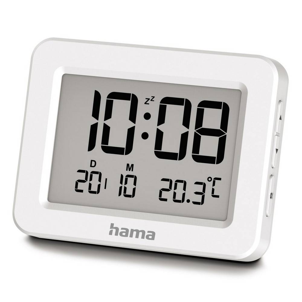 Réveil électronique Hama Kos blanc personnalisable avec logo