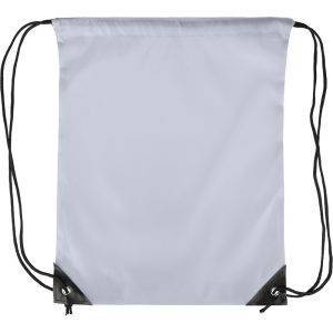 Sac à cordon gris personnalisable avec logo