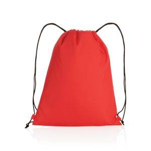 Sac à cordon RPET Impact AWARE™ rouge personnalisable avec logo