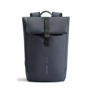 Sac à dos à rabat étanche Urban bleu personnalisable avec logo