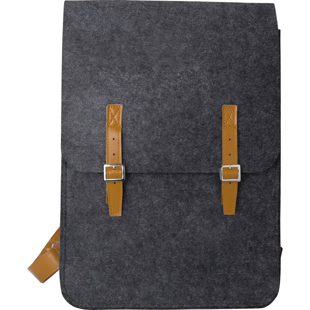 Sac à dos en feutre RPET graphite personnalisable avec logo