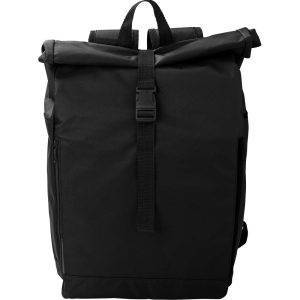 Sac à dos en RPET noir personnalisable avec logo – réf. V1548-03