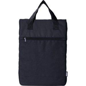 Sac à dos en RPET noir personnalisable avec logo – réf. V1551-03