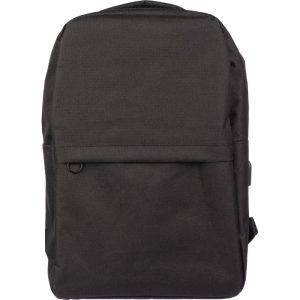 Sac à dos pour ordinateur portable 15" RPET noir personnalisable – réf. VA142-03