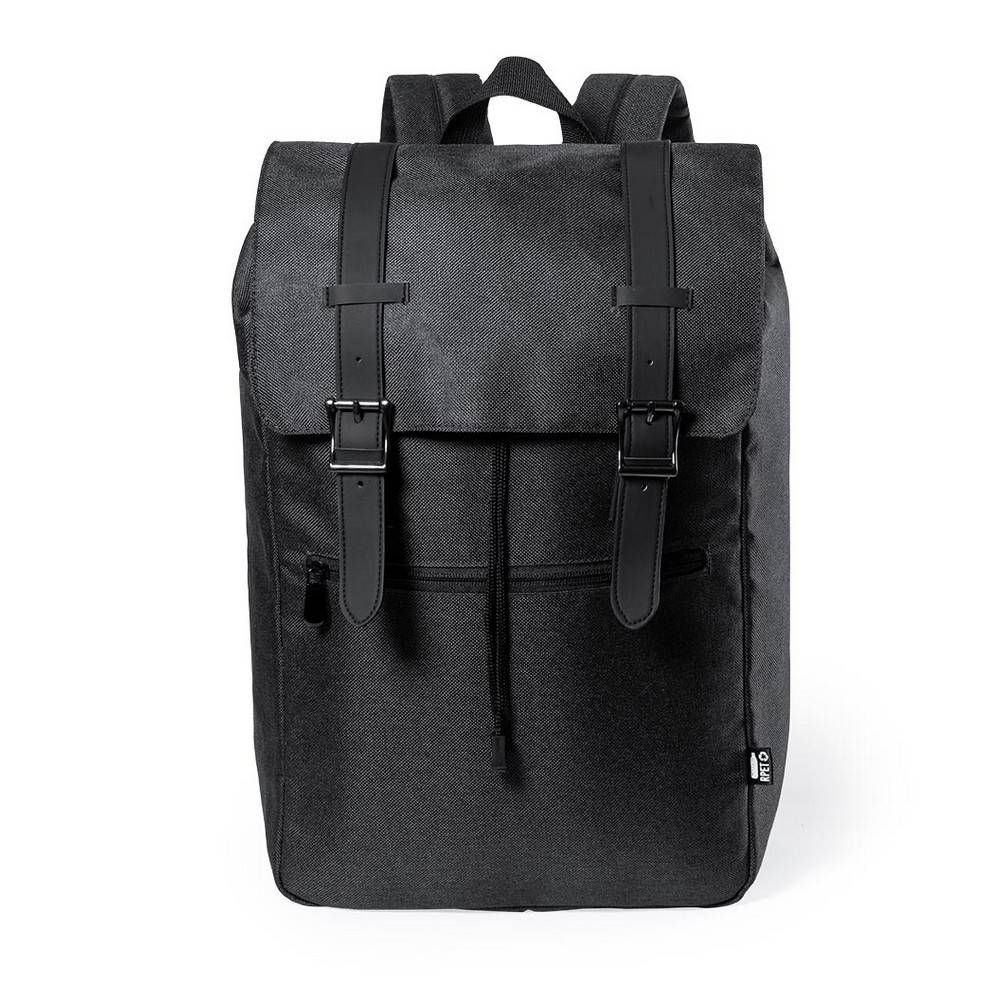 Sac à dos pour ordinateur portable RPET 15" noir personnalisable