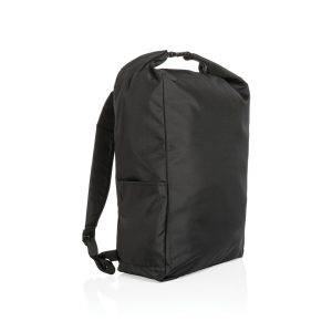 Sac à dos rolltop en rPET Impact AWARE™ noir personnalisable avec logo