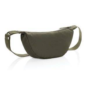 Sac banane en bandoulière en rPET AWARE Crescent kaki personnalisable