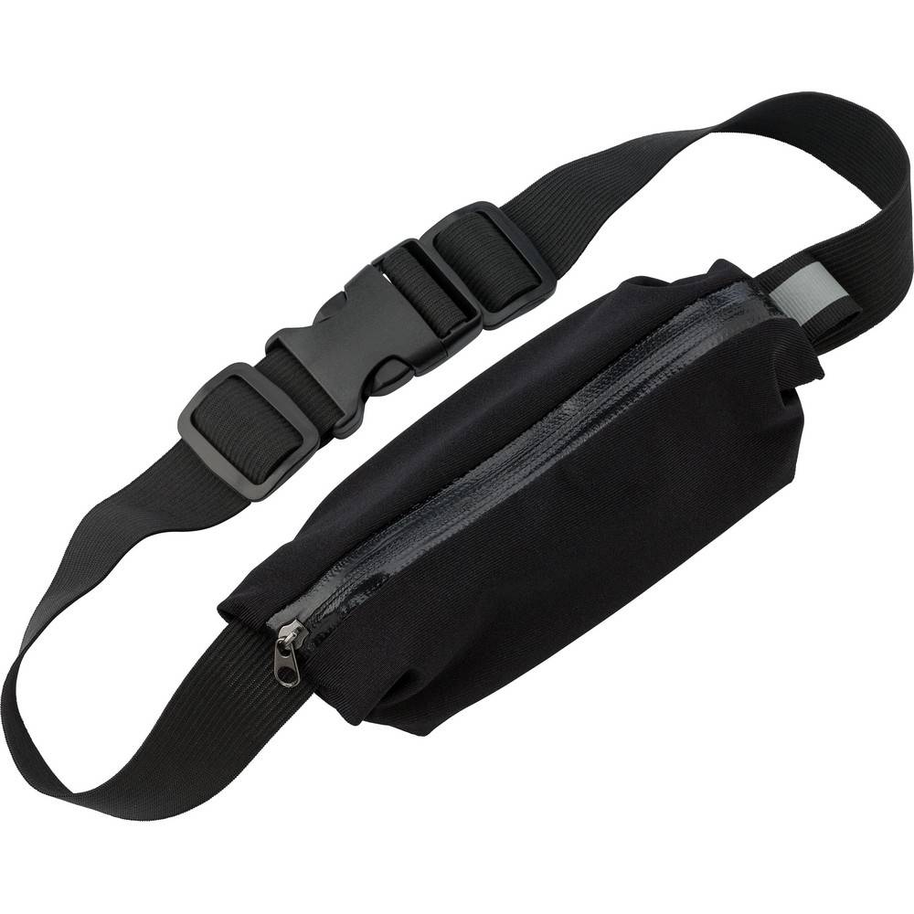 Sac banane imperméable noir personnalisable avec logo