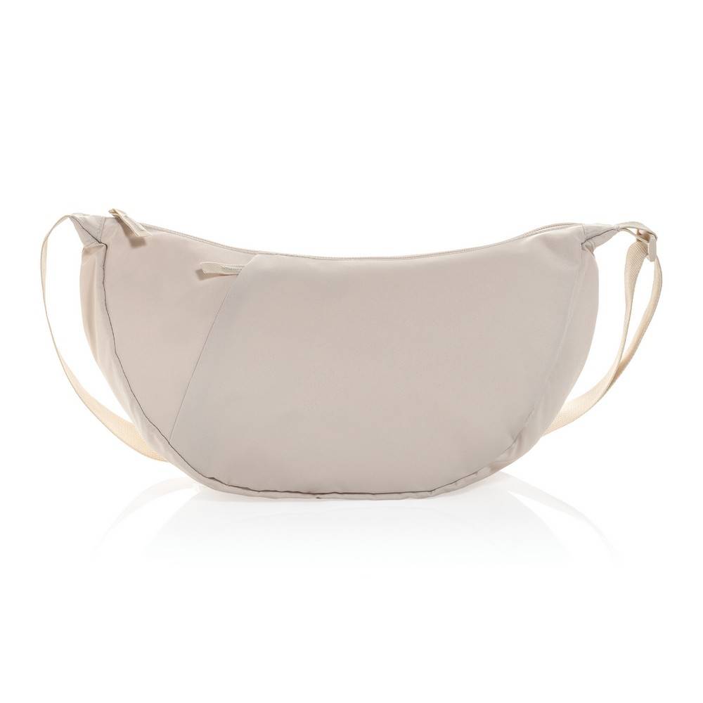 Sac bandoulière XL en rPET AWARE Crescent beżowy personnalisable