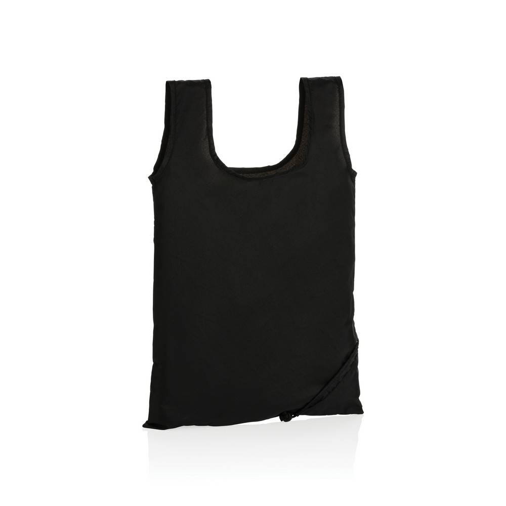 Sac de courses pliable rPET CONSCIENT™ d’impact noir personnalisable