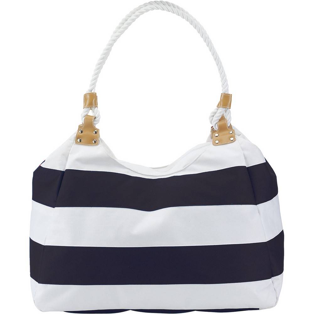 Sac de plage bleu marine personnalisable avec logo