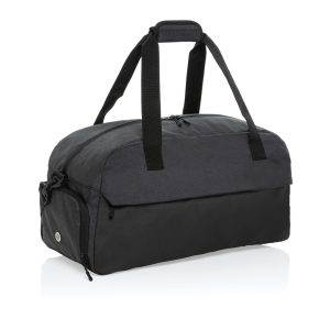 Sac de sport en rPET AWARE™ Kazu noir personnalisable avec logo