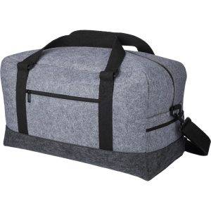 Sac de sport et de voyage en RPET gris personnalisable avec logo