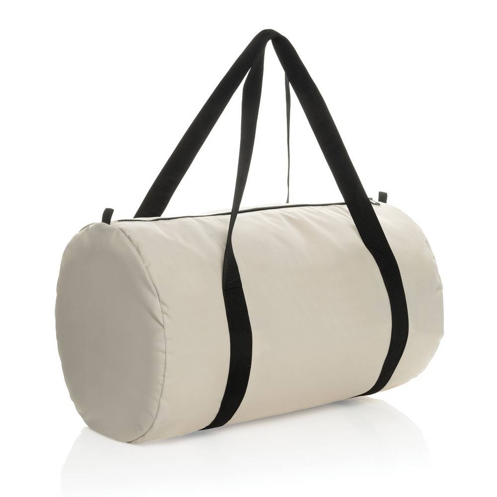 Sac de sport pliable en rPET AWARE Dillon blanc personnalisable