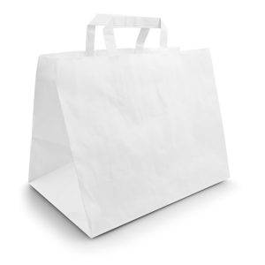 Sac en papier Bisara blanc personnalisable avec logo