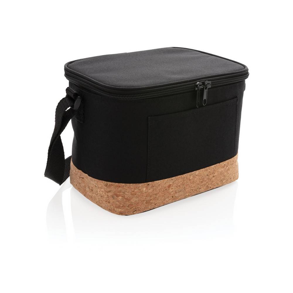 Sac isotherme double ton avec finition liège noir personnalisable