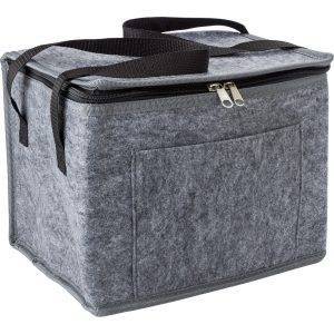 Sac isotherme en feutre RPET graphite personnalisable avec logo