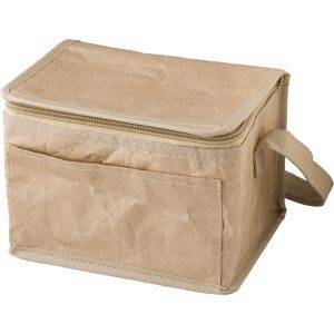 Sac isotherme en papier laminé brun personnalisable avec logo – réf. V0297-16
