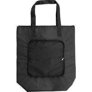 Sac isotherme pliable, shopping bag noir personnalisable avec logo