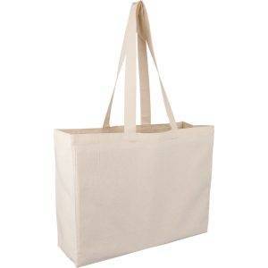 Sac shopping beige personnalisable avec logo – réf. VB146-20