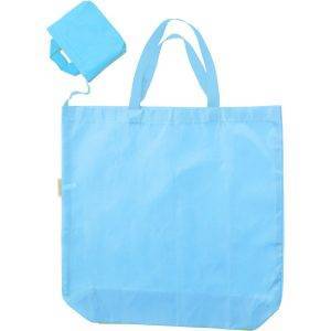 Sac shopping bleu clair personnalisable avec logo – réf. V0401-23