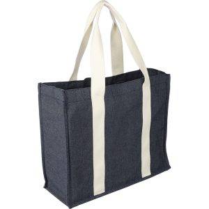 Sac shopping bleu marine personnalisable avec logo