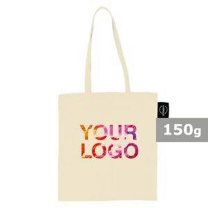 Sac shopping B'RIGHT en coton organique | Aidan beige personnalisable