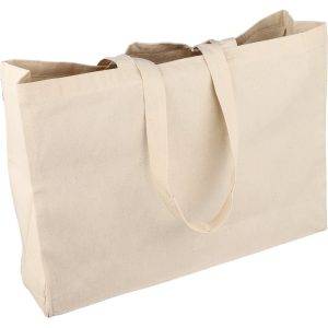 Sac shopping brun claire personnalisable avec logo – réf. VA408-18