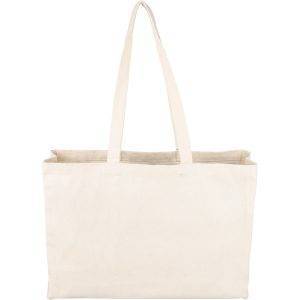 Sac shopping brun claire personnalisable avec logo