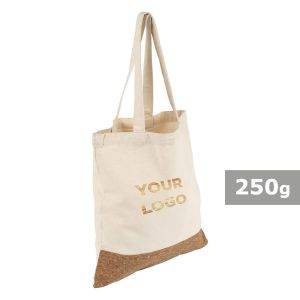 Sac shopping en coton beige personnalisable avec logo