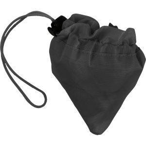 Sac shopping pliable noir personnalisable avec logo