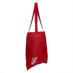 Sac shopping RPET rouge personnalisable avec logo